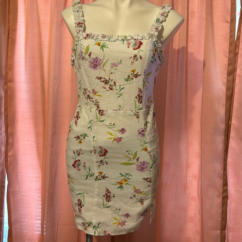 Floral White Dress